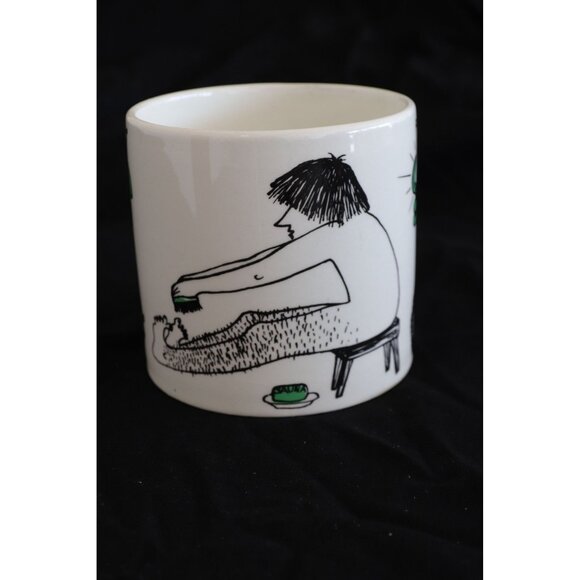 Vintage 1970's ARABIA FINLAND "SAUNA" Coffee Tea Mug Wood Burning Stove - Picture 1 of 5